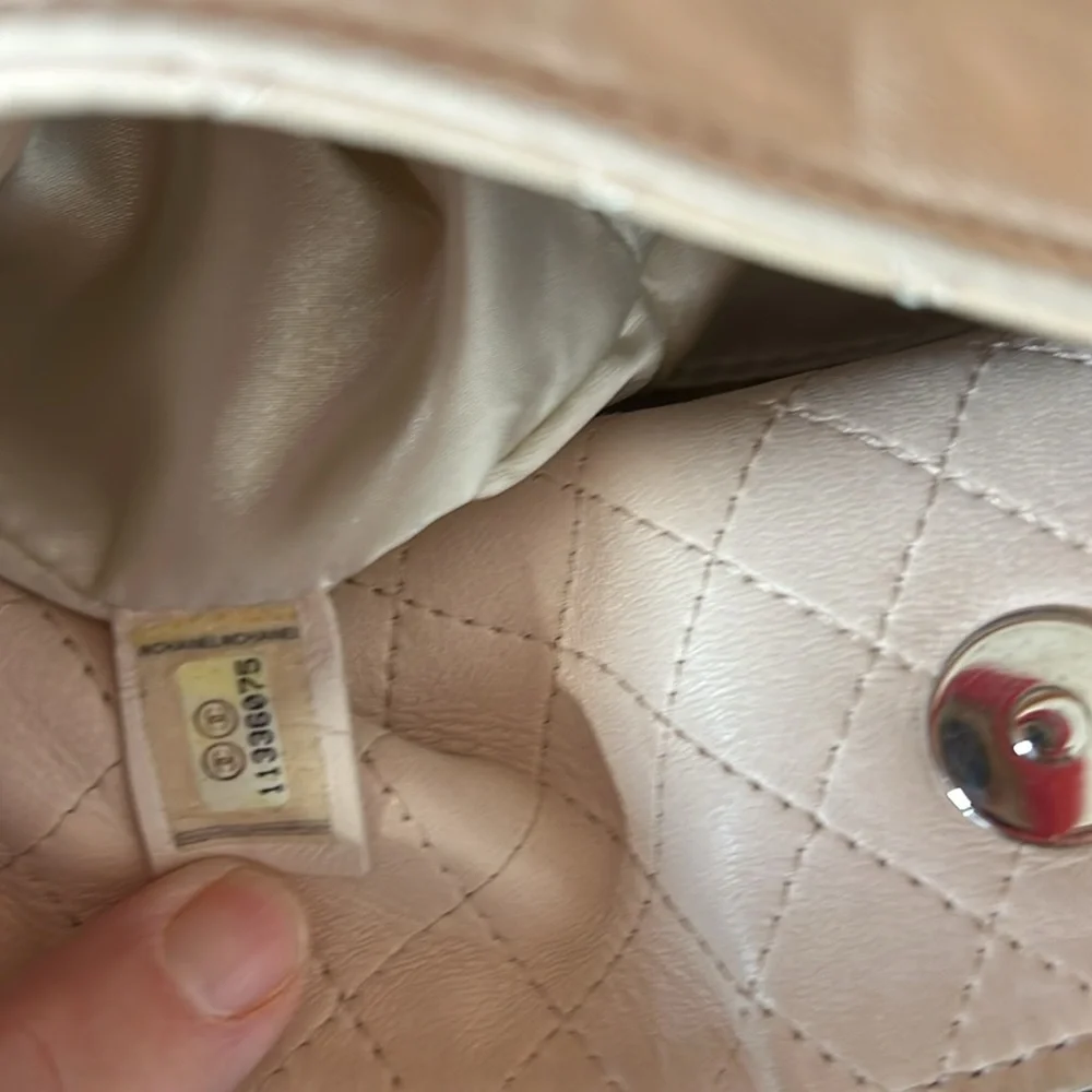 CHANEL lambskin beige